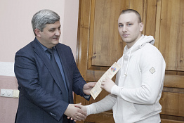 Встреча студентов, участвовавших в ликвидации последствий  наводнения в Туапсинском районе, с представителями  министерства образования, науки и молодежной политики края (28.03.2019)