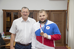 Приём в ректорате призёра Олимпийских игр Сергея Семёнова (11.08.2021)