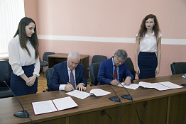 Подписание договора о сотрудничестве между Кубанским государственным университетом физической культуры, спорта и туризма  и Казахской академией спорта и туризма (12.02.2019)