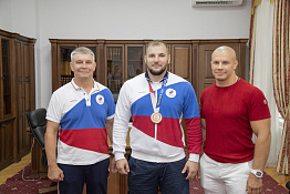 Приём в ректорате призёра Олимпийских игр Сергея Семёнова (11.08.2021)